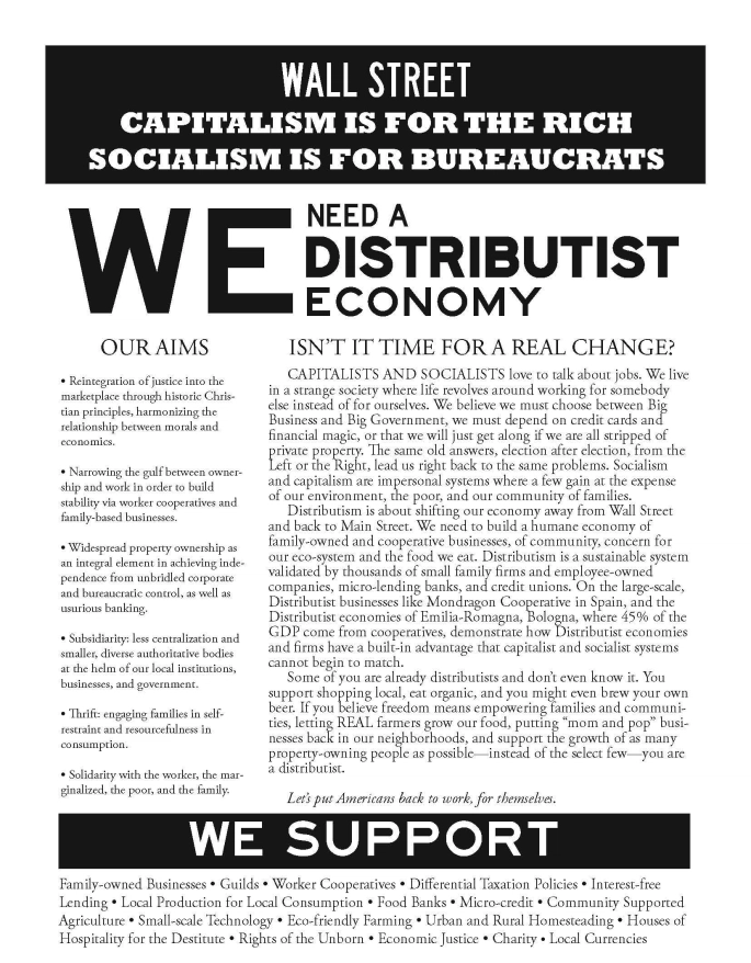 Distributism: Nici capitalism nici socialism